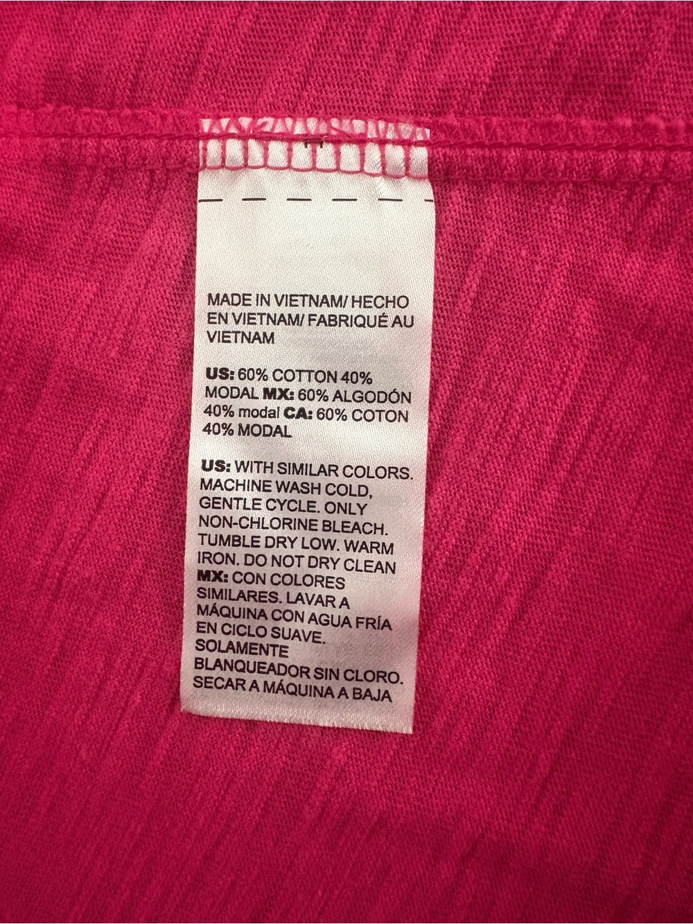 Chicos “The Ultimate Tee”  Pink V-Neck 3/4 Sleeve Women's Top - Picture 4 of 7